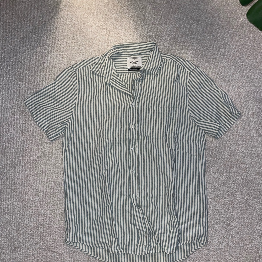 Striped Green Men's Shirt